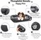 Pet cushion for Small dogs and Cats, Soft Plush pet bed with Raised sides, Low entry, and Warm, 61 cm sleeping mat with Non-slip, Comfortable, Head &amp; Neck Support, and Breathable &amp; Light weight (Black)