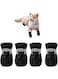 ELECDON 2 Pack Dog Shoes for Small Dogs, Anti-Slip Dogs Boots Paw Protector for Winter Snowy Day, Summer Hot Pavement Dog Booties with Reflective Straps, Cat Dog Shoe for Indoor Hardfloors (Black)