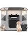 Ankila Foldable Playpen for Dog, Portable Dog Crates Pet Kennel Tent Fence, puppy playpen indoor and outdoor Travel Use Camping with a Carrying Case for Small or Medium Animals, Rabbits, Cat (Grey)