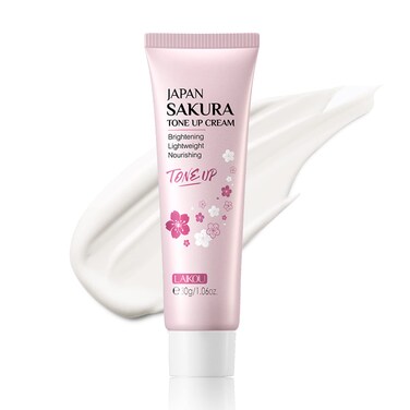 Whitening Brightening Tone up Cream,Sakura Essence Glow Tone up Cream Face Moisturizer Cream 1.06 Fl OZ Hydrating &amp; Smooth Dry Skin Lightweight Nourishing Facial Skin Instant Tone-Up Lazy Face Cream