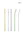 Set of 5 Pieces Made of High Borosilicate Glass, Reusable Drinking Straw,Perfect for Both Hot and Cold Drinks