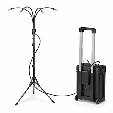 Portable Outdoor Misting System with 15L Water Tank &amp; Rechargeable Battery - 360&deg; Cooling Spray Set

