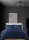 6-Piece Queen Duvet Cover Bedding Set &acirc;&euro;&ldquo; Duvet Cover(220x240cm), Fitted Sheet(150x200+30cm) &amp; 4 Pillowcases(53x75cm),color - Navy Blue