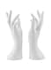 Framendino, Female Mannequin Hand Jewelry Display Holder Stand for Bracelet Necklace Ring Plastic (White, 2 Pack)
