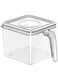 Generic Refrigerator Food Organizer Storage Box with Handle for fruits and vegetables, Kitchen Pantry Fridge Food Organizer Bin (1 pc) (Clear, Small)