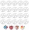 20 Pack Clear Plastic Fillable Ornament Ball,Sweetfamily DIY Christmas Decorations Tree Balls Baubles Craft Transparent Ball Gifts for Christmas,Wedding,Party,New Years Present,Home Decor,50mm