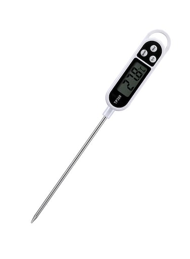 Digital Cooking Food Thermometer Silver/Black/White 12centimeter