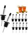 DIMROM Liquor Pour Stainless Steel Classic Bottle Speed Pourers with Tapered Spout (12- pack)