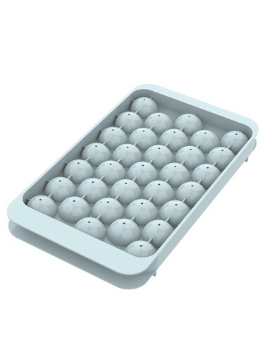 Ice Cube Trays For Freezer, Consisting of 33 Storage Compartments, Ball Maker Mold Mini circle Round with Lid for Cocktail Whiskey Tea Coffee,Chilling Drinks Coffee Juice