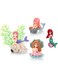 ChicAbode 4 Pack Mermaid Fish Tank Decorations, Miniature Mermaid Figurines, Aquarium Cute Little Ornament, Interesting Fish Tank Accessories, for DIY, Craft, Aquarium, Fish Tank, Desk Decoration