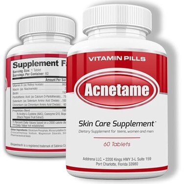 Acnetame Vitamin Supplements For Acne Treatment - 60 Pills