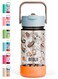 500ml Kids Water Bottle with Straw Lid and Silicone Protective Boot, Tritan Plastic, BPA BPS FREE Leak Proof and Drop Resistant Kids Water Bottles for School (Sports Day)