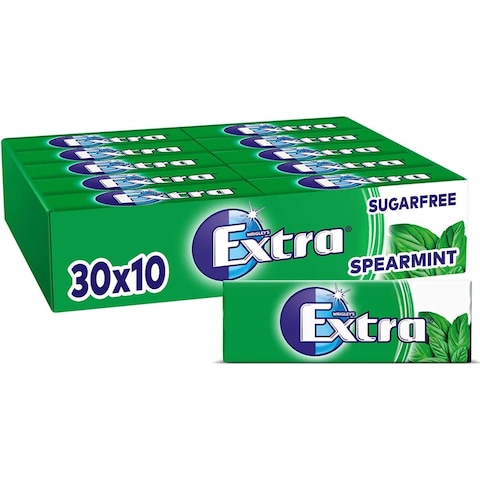 Wrigley&#39;s Extra Spearmint Sugarfree Chewing Gum, 14g Pack of 30