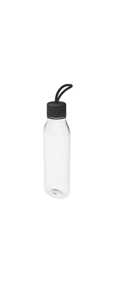 OU Liv Flat Squeeze Water Bottle, 700 ml Capacity, Black