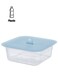 container with lid, square plastic/silicone750 ml