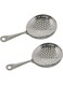 2 Pack Julep Strainers Stainless Steel Strainer Cocktail Spoon for Loose Tea Filter Practical Bar Colander Tool for Commercial Bar Use