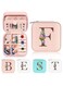 SWIUKPHE Travel Jewelry Box Jewelry Organizer Ring Necklace Earrings Jewelry Organizer Box with Mirror Personalized for Women Mom Friend Sister