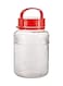 Harmony Glass Jar With Plastic Lid Red/Clear 4Liters