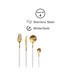 Stainless Steel Cutlery Set White / Gold