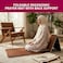Home Dwell Foldable Prayer Mat with 115° Reclining Backrest – Ergonomic Janamaz with Knee Cushion & Carry Bag – Islamic Back Support Mat for Comfortable Prayers – Brown