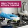 Home Dwell Multi-Function Scrub Sponge Dual Side Scrubber + Sponge Set   Pack of 12  Scratch-Free Sponges for Dishes & Home, Odor Resistant, Soft In Warm Water, Firm Cold, Deep Cleaning