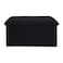 Home Dwell Cushioned Storage Bench with Hidden Compartment   Modern Ottoman Seat for Bedroom, Entryway, or Living Room &ndash; Black
