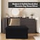 Home Dwell Cushioned Storage Bench with Hidden Compartment   Modern Ottoman Seat for Bedroom, Entryway, or Living Room &ndash; Black