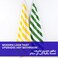 Home Dwell Premium Bath Towels Set - Set of 2 - 100% Cotton Highly Absorbent  Bath Towels - Hotel &amp; Spa Quality Bath Towels - Yellow &amp; Green Stripe