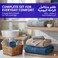 Home Dwell Premium Bath Towels Set - Set of 4 - 100% Cotton Highly Absorbent  Bath Towels - Hotel &amp; Spa Quality Bath Towels - White, Grey, Camel &amp; Blue