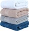 Home Dwell Premium Bath Towels Set - Set of 4 - 100% Cotton Highly Absorbent  Bath Towels - Hotel &amp; Spa Quality Bath Towels - White, Grey, Camel &amp; Blue