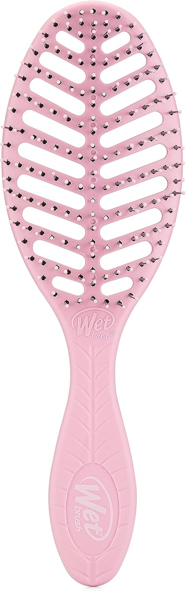 Wet Brush Go Green Speed Dry Hair Brush, Pink - Vented Design &amp; Ultra Soft HeatFlex Bristles - Ergonomic Handle Manages Tangle &amp; Uncontrollable Hair - Pain-Free Hair Accessories