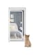 SHRRL Reinforced Cat Screen Door Fits Door Size 110cm x 220cm, Heavy Duty Pets Proof Screen Door with Zipper, Prevent Dogs Cats Running out from Home, White&hellip;