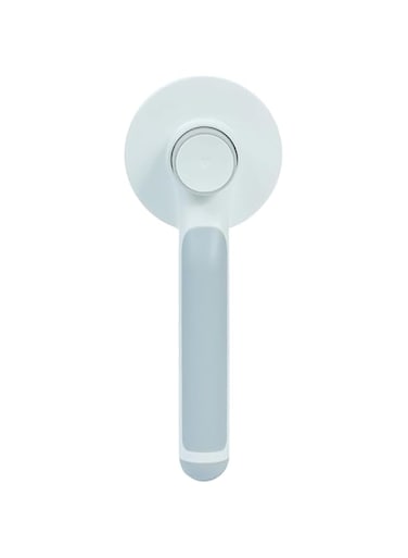 Stainless Steel Pet Soft Shedding Brush, Gentle Undercoat Grooming Tool for Cats and Dogs, Removes Loose Hair and Tangles with Self-Cleaning Button, Ideal for Short and Long Haired Pets, Grey