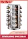 Revolving Spice Rack,Stainless Steel Spice Organizer With 20 Spice Jars,Standing Cabinet Seasoning Tower For Kitchen,Spice Containers Organizer Holder Set, Suitable For Countertop Cabinet