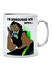 Cartoon Character Printed Mug White/Black/Green