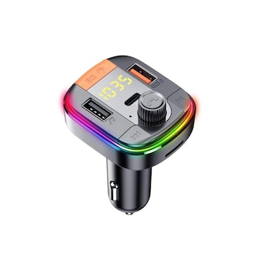 Car MP3 Transmitter with QC3.0 Fast Charging, Bluetooth, LED Display &amp; Handsfree Calling Premium Set