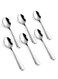 Stainless Steel Dinner Spoons Silverware Set 6 Pcs Coffee Spoon Set Large Tablespoons 7.3 inches/18.5 cm for Kitchen Food Grade Soup Serving Spoons Stainless Steel Mirror Polished Metal Spoons for Home Restaurant