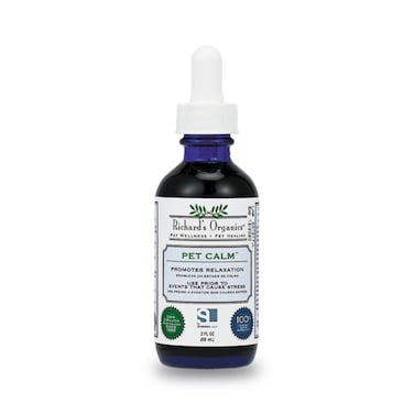 Synergy Labs Richard's Organics Pet Calm 2oz (59ml) &ndash; Natural Stress &amp; Anxiety Relief for Dogs &amp; Cats