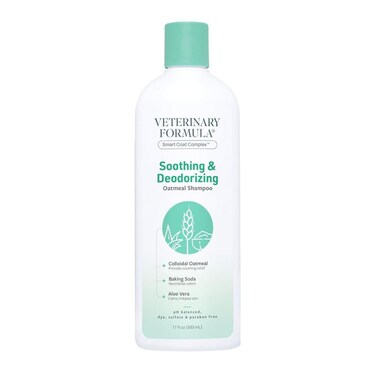 Synergy Labs Veterinary Formula Soothing &amp; Deodorizing Oatmeal Shampoo 17oz (503ml) &ndash; Gentle Skin Care for Dogs