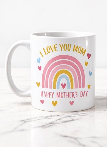 the Love I Love You Mum, Mother's Day Coffee Mug