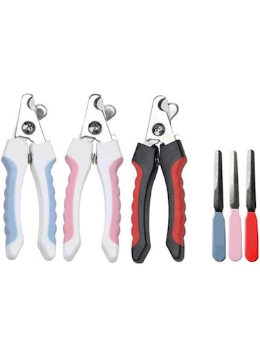 Pet Dog Nail Trimmers &amp; Clipper - Quick Safety Sensor Dog Nail Clippers for Large &amp; Medium Dogs - Pet Toenail Clippers with Nail File (Blue, S)