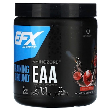 EFX Sports Training Ground Aminozorb Essential Amino Acid Cherry Bomb Pop Powder, Cherry Bomb Pop, 213 grams