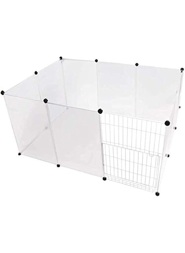 luckstar DIY Pet Playpen Adjustable Size and Height Plastic Yard Fence - 10 Panels