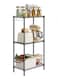 3-Layer Iron Wire Storage Rack Metal Shelf Kitchen Bathroom Storage Rack, Black
