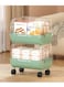 2-Layer Floor-Standing Kitchen Storage Rack with Removable Vegetable Basket