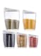 Cereal Storage Containers Locking Clear Acrylic Plastic Food Storage Jars Canister Set Ideal for Sugar, Tea, Coffee, Rice, Pasta etc with Airtight Lids Capacity 5 Pcs Different Size