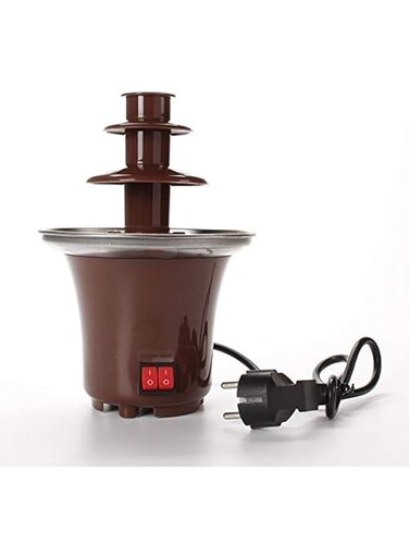 AJH Chocolate Fondue Fountain, Easy To Assemble 3 Tiers Fountain machine, Perfect For Nacho Cheese, BBQ Sauce, Ranch, Liqueuers