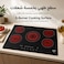 EO 90cm Built-In Electric Ceramic Cooktop, 5 Burners, 8200W, Touch Slider Control, Black Ceramic Glass, Child Lock, Residual Heat Indicator, 99-Min Timer, 9 Power Levels, 220-240V