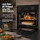 EO 60cm Built-In Electric Oven, 76L Capacity, 7 Cooking Functions, Digital Timer, Triple Glass Door, Fan Assisted, Interior Light, Black Tempered Glass, 2350W, 220-240V