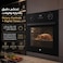 EO 60cm Built-In Electric Oven, 76L Capacity, 7 Cooking Functions, Digital Timer, Triple Glass Door, Fan Assisted, Interior Light, Black Tempered Glass, 2350W, 220-240V